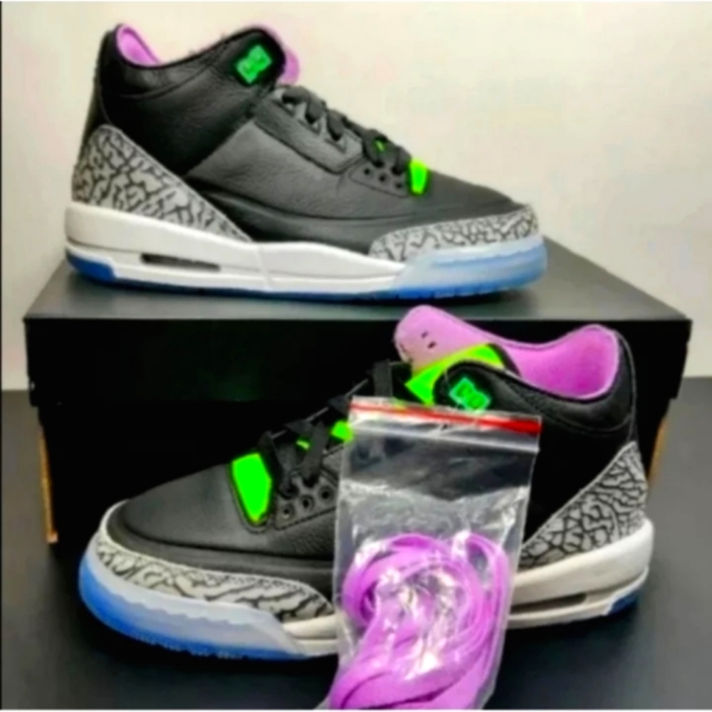 NEW Nike Air Jordan 3 Retro Electric Green Joker GS Sz 6.5Y Woman’s 8 DA2304-003